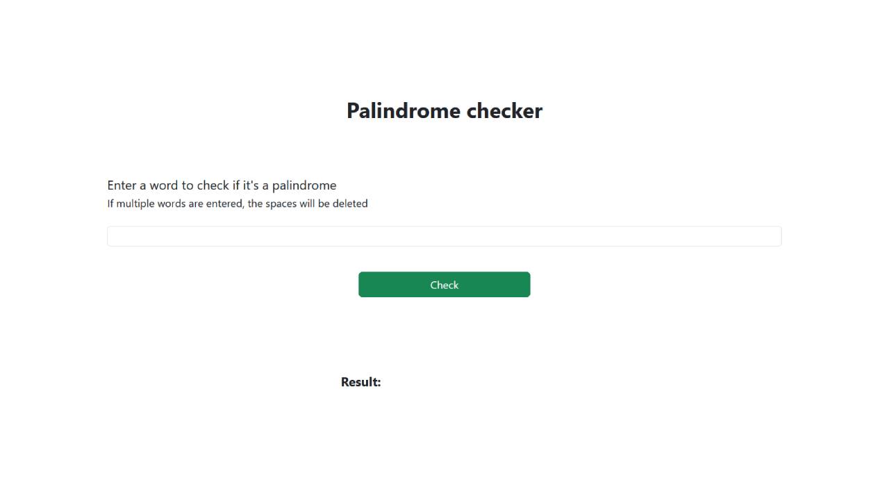 Palindrome Checker